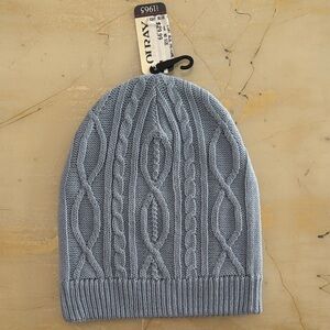 Ouray Light Blue Cable Knit Beanie Hat - unisex NWT